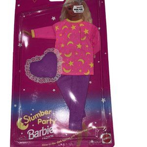 NEW BARBIE 1995 Fashion Collectible~ Pink Purple Slumber Party Outfit Pillow